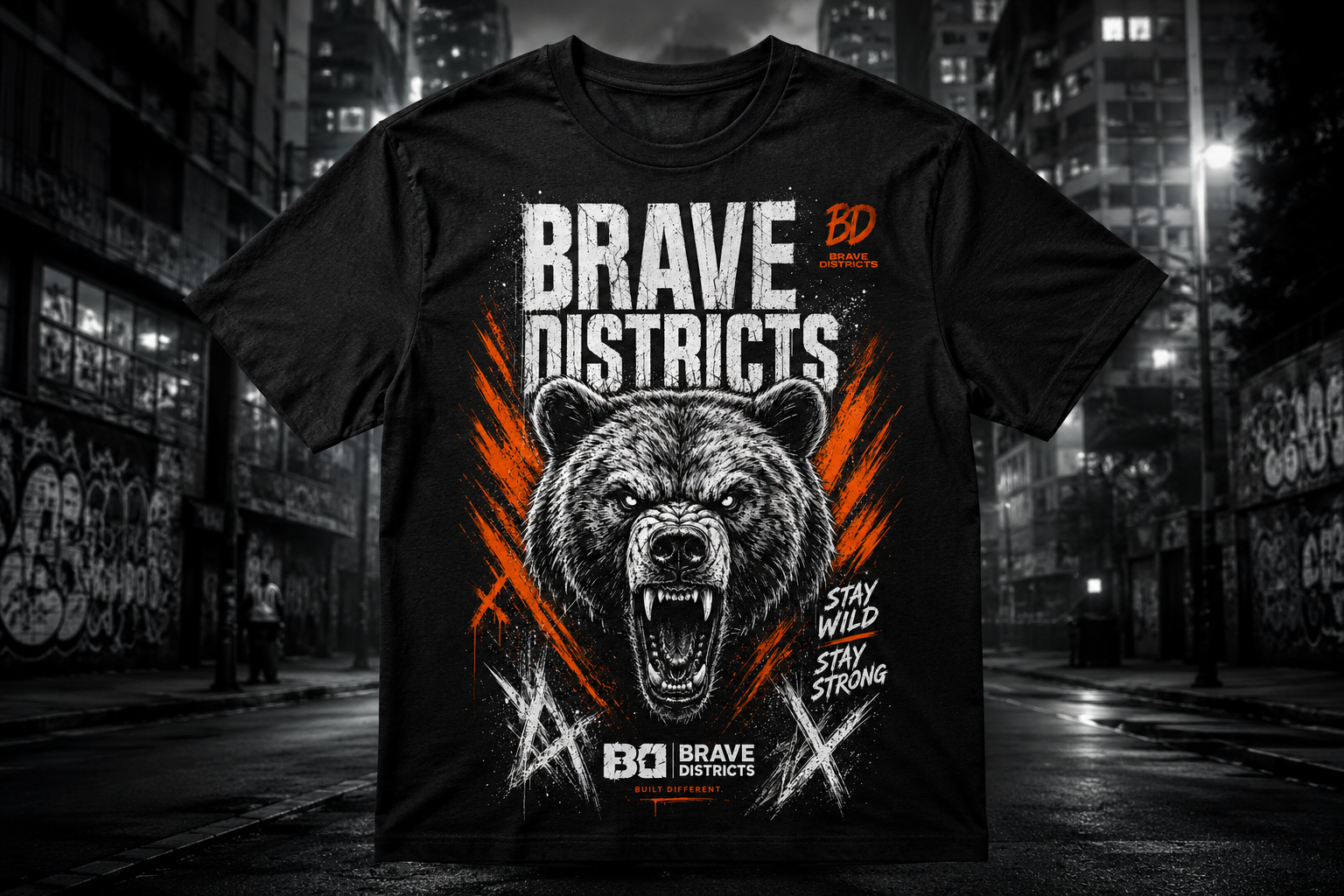 Polera Brave Districts Bear